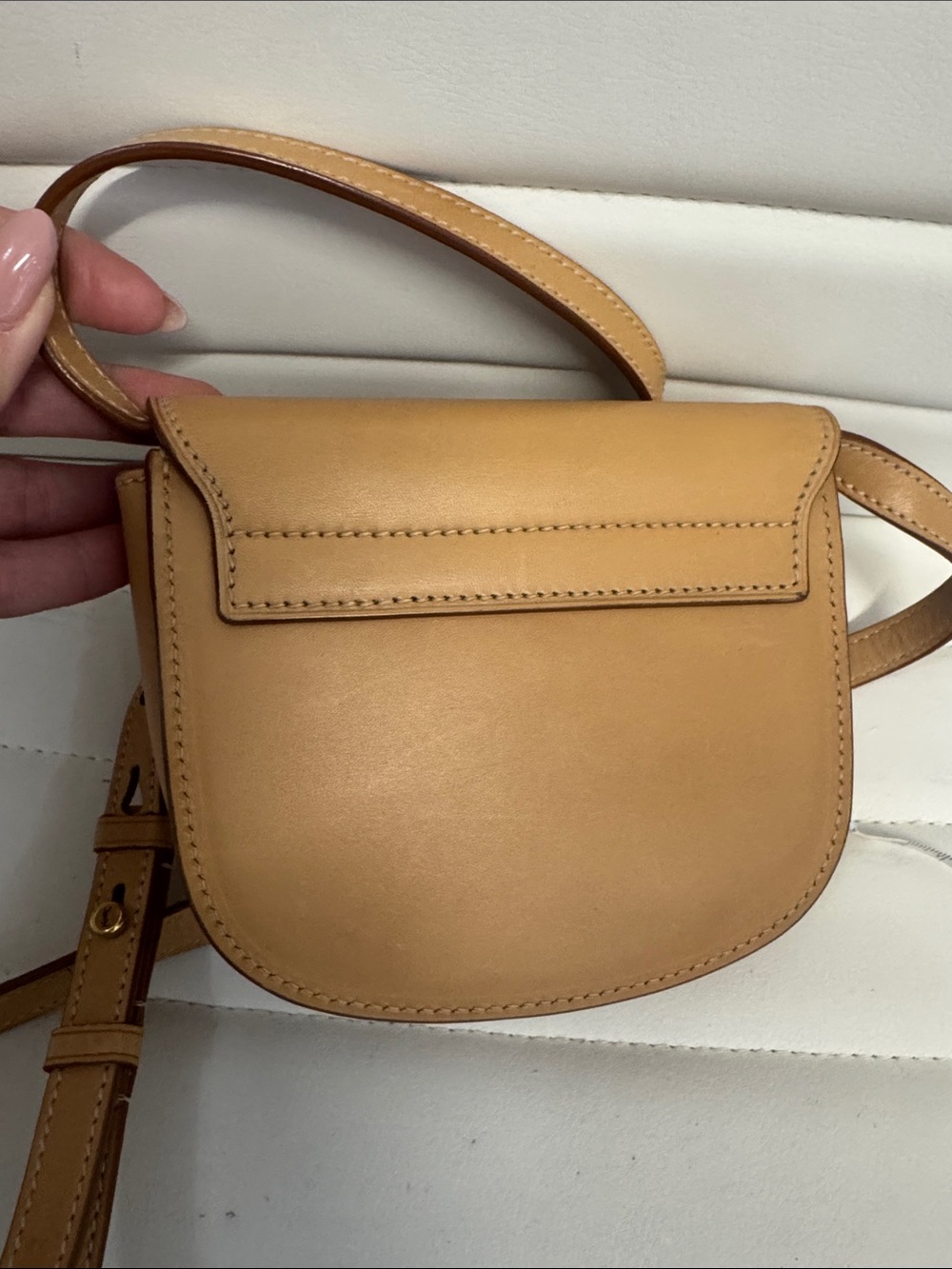 Saint Laurent Camel Leather Small Crossbody with Gold YSL Logo - Picture 3 of 8